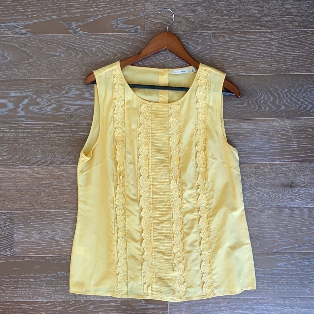 Halogen Cotton Silk Blend Floral Blouse | L